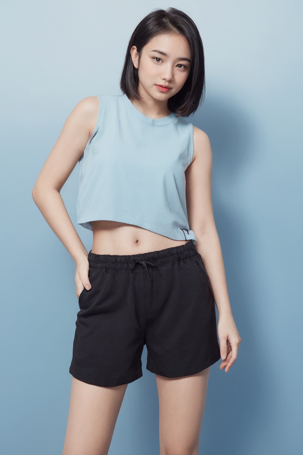 anselma,  black hair,  medium hair on Tensor.Art