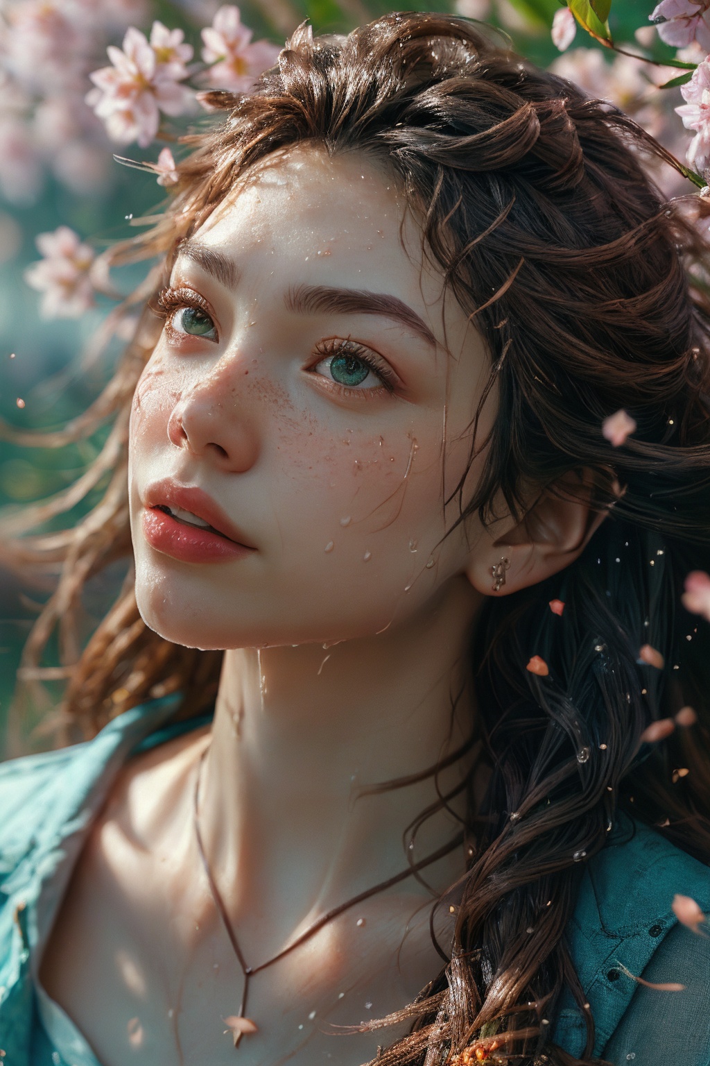 1girl,  solo,  realistic wet skin on Tensor.Art