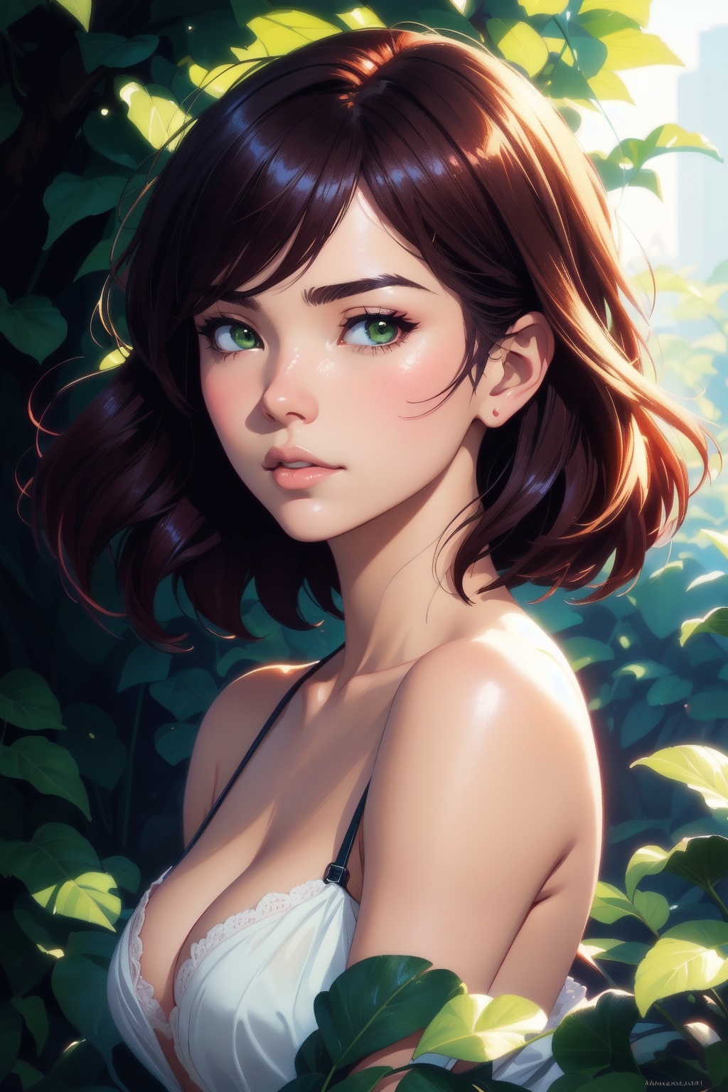 portrait photograph of a beautiful woman with beautiful face and flawless skin,  by makoto shinkai,  ilya kuvshinov on Ten...