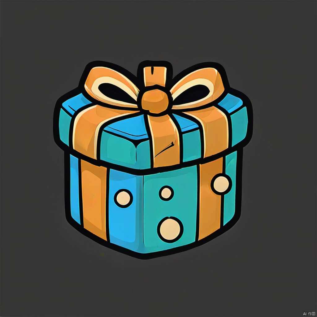 ash, freehand style,Gift box, gift