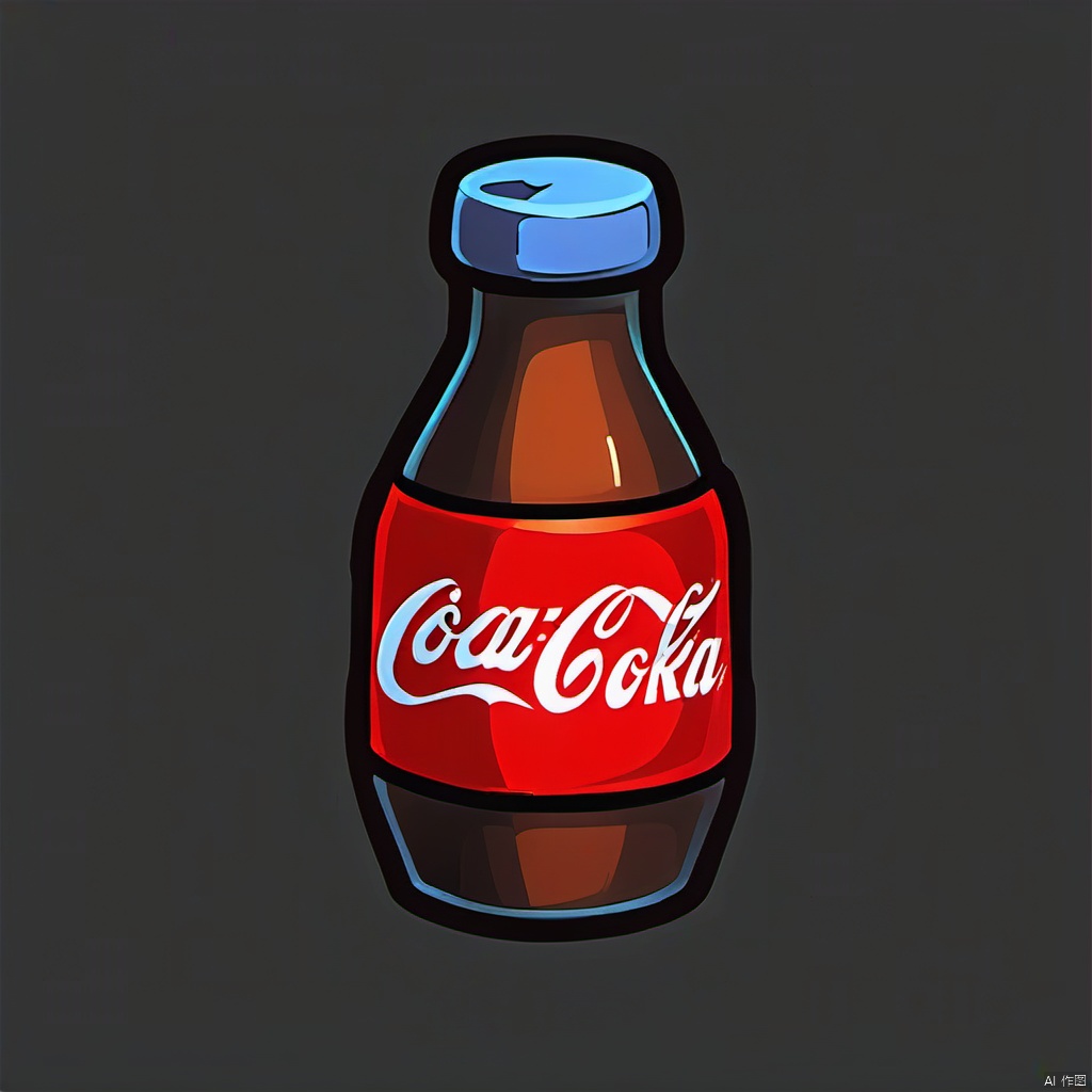 ash, freehand style,Game icon, Coke