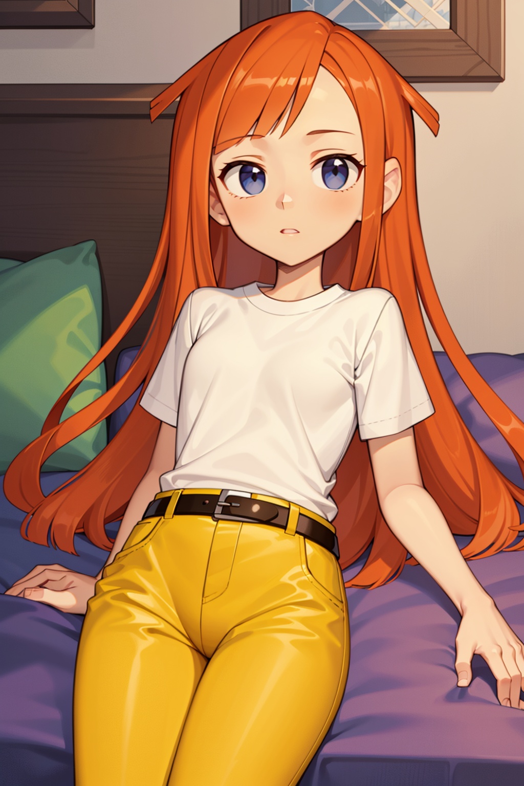 1girl,  solo,  lying on bed on Tensor.Art
