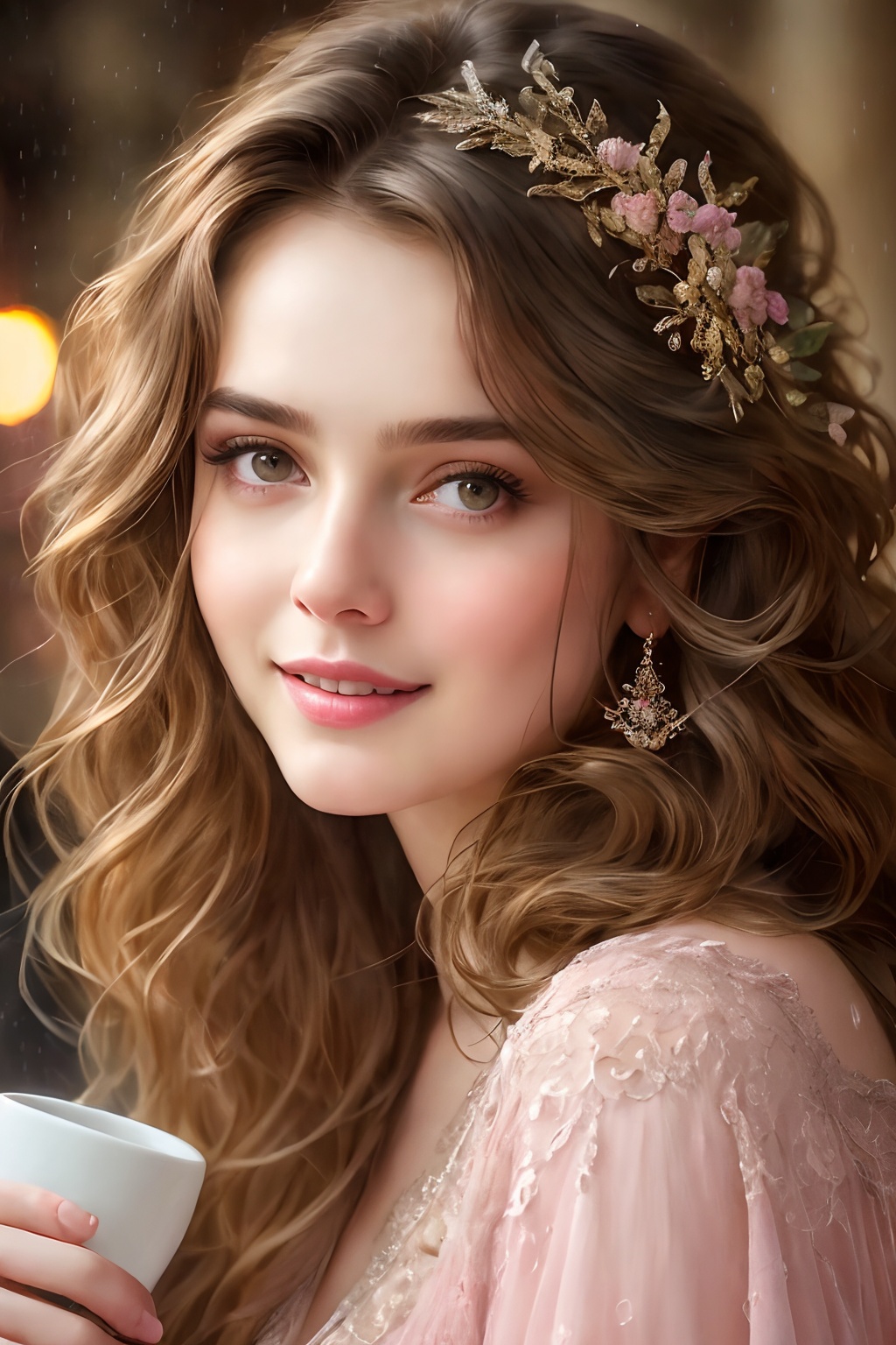 full body view,  stunningly beautiful (((extremely innocent face ))),  wild hair on Tensor.Art