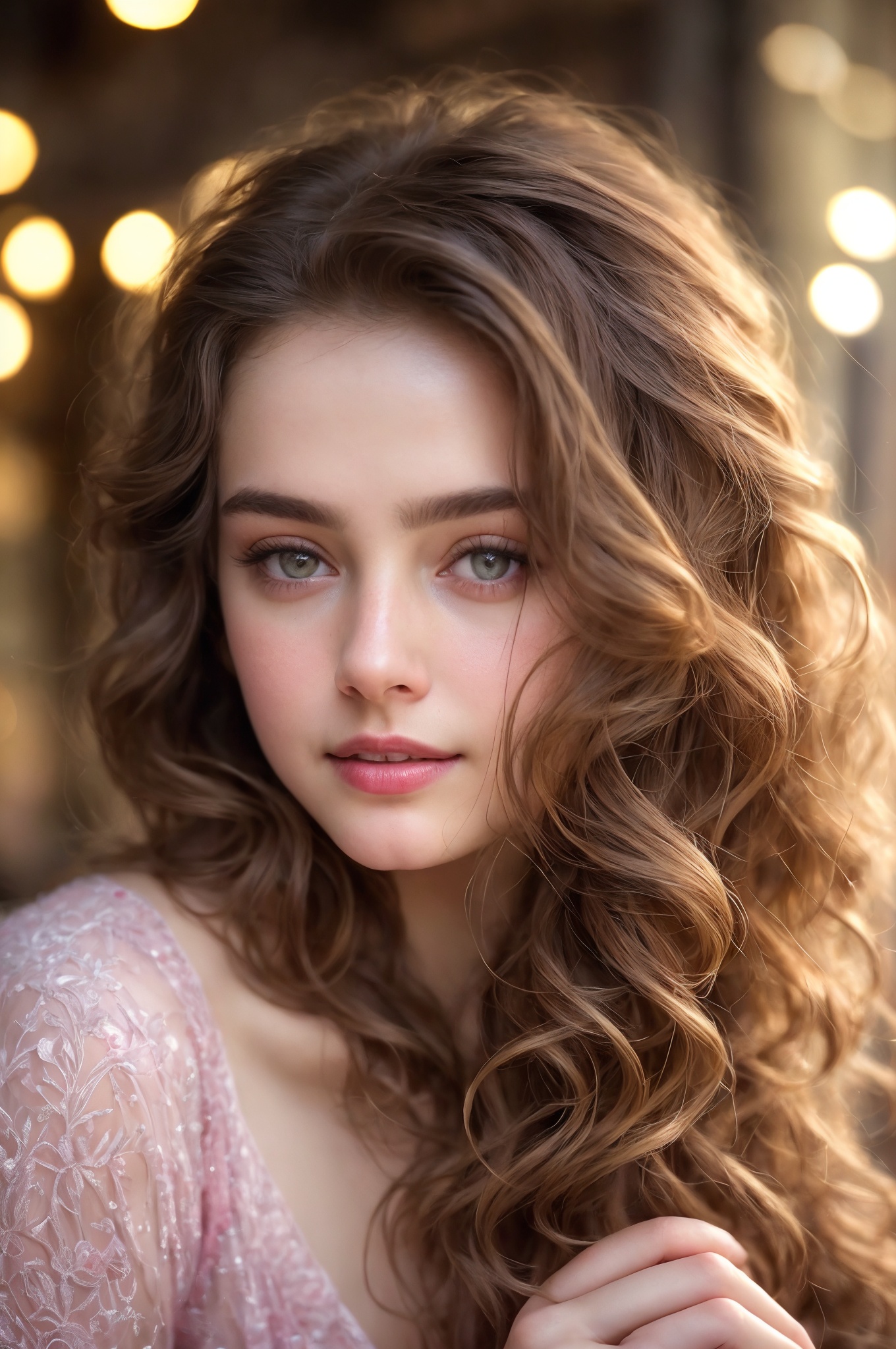 closeup face,  stunningly beautiful (((extremely innocent face ))),  wild hair on Tensor.Art