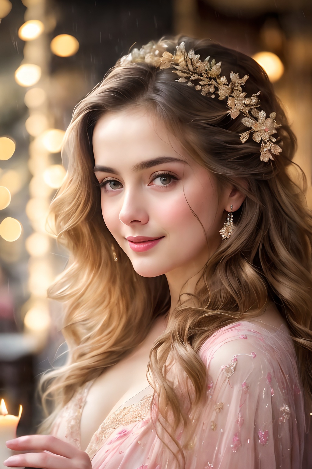 full body view,  stunningly beautiful (((extremely innocent face ))),  wild hair on Tensor.Art