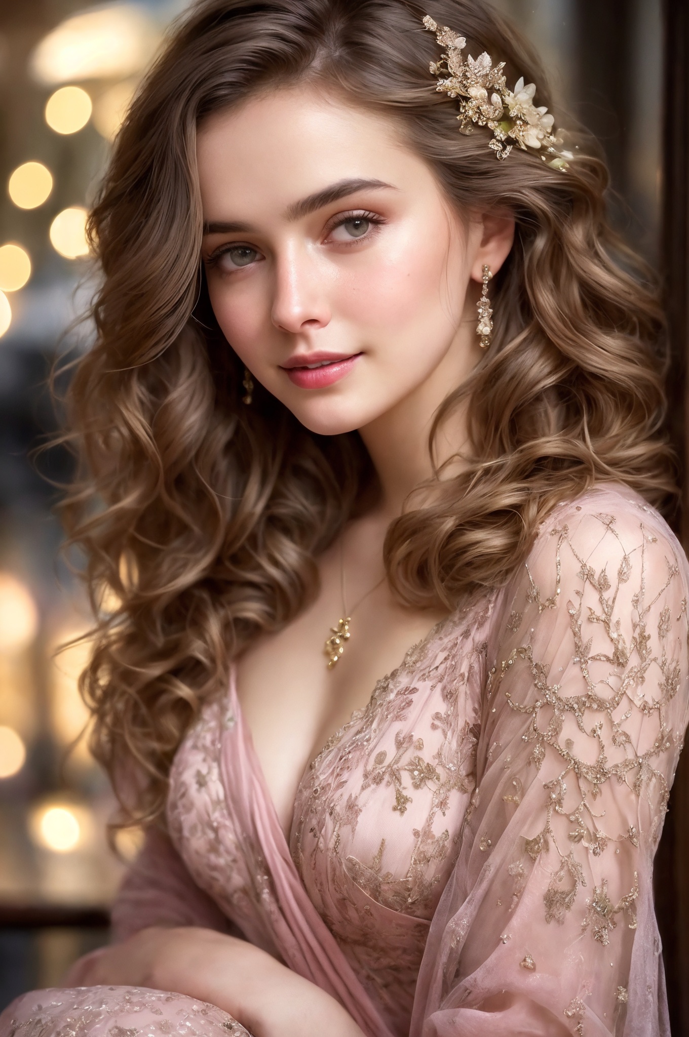 closeup face,  stunningly beautiful (((extremely innocent face ))),  wild hair on Tensor.Art