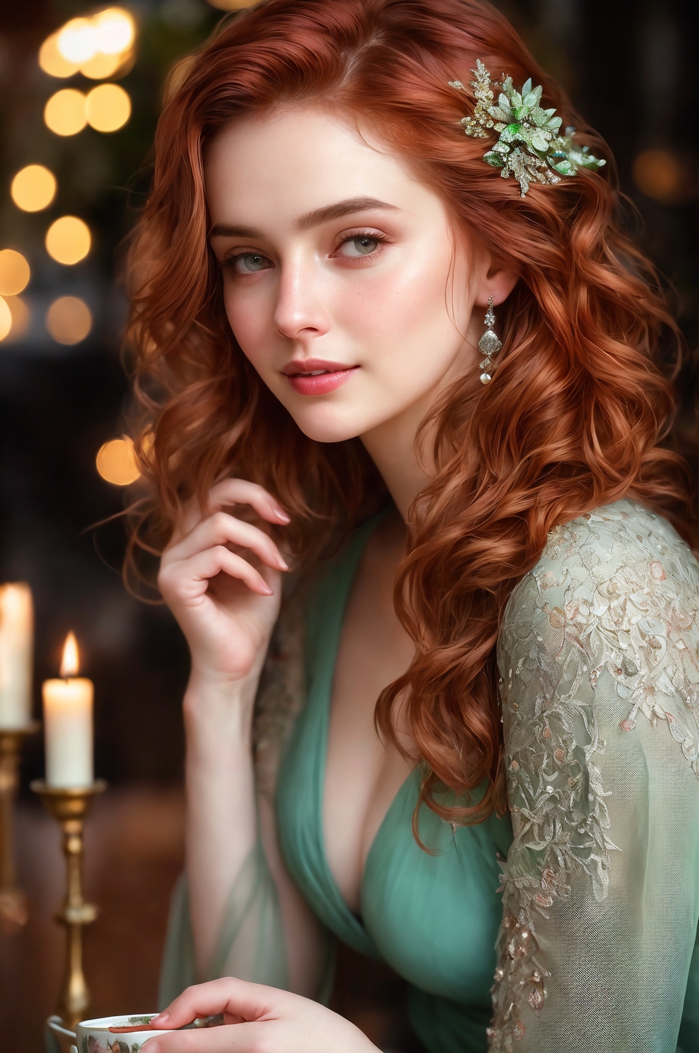 closeup face,  stunningly beautiful (((extremely innocent face ))),  wild hair on Tensor.Art