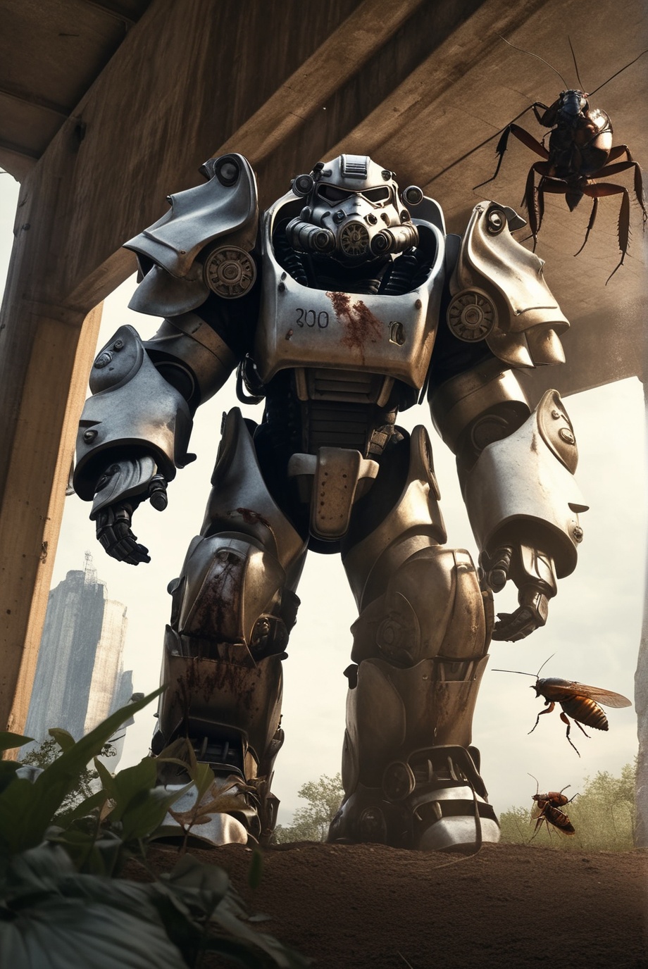 falloutcinematic,  power armor,  bear scratches on Tensor.Art