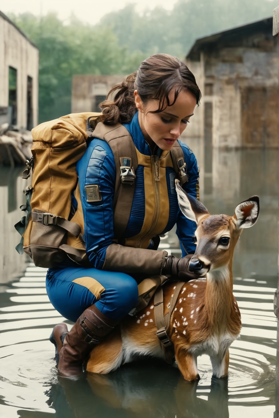 falloutcinematic,  Lucy MacLean,  vault dweller jumpsuit on Tensor.Art