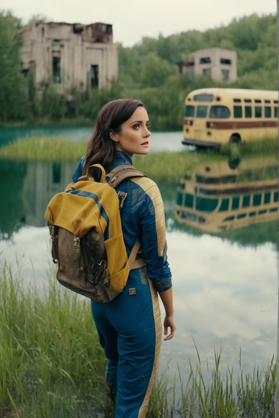 falloutcinematic,  Lucy MacLean,  vault dweller jumpsuit on Tensor.Art