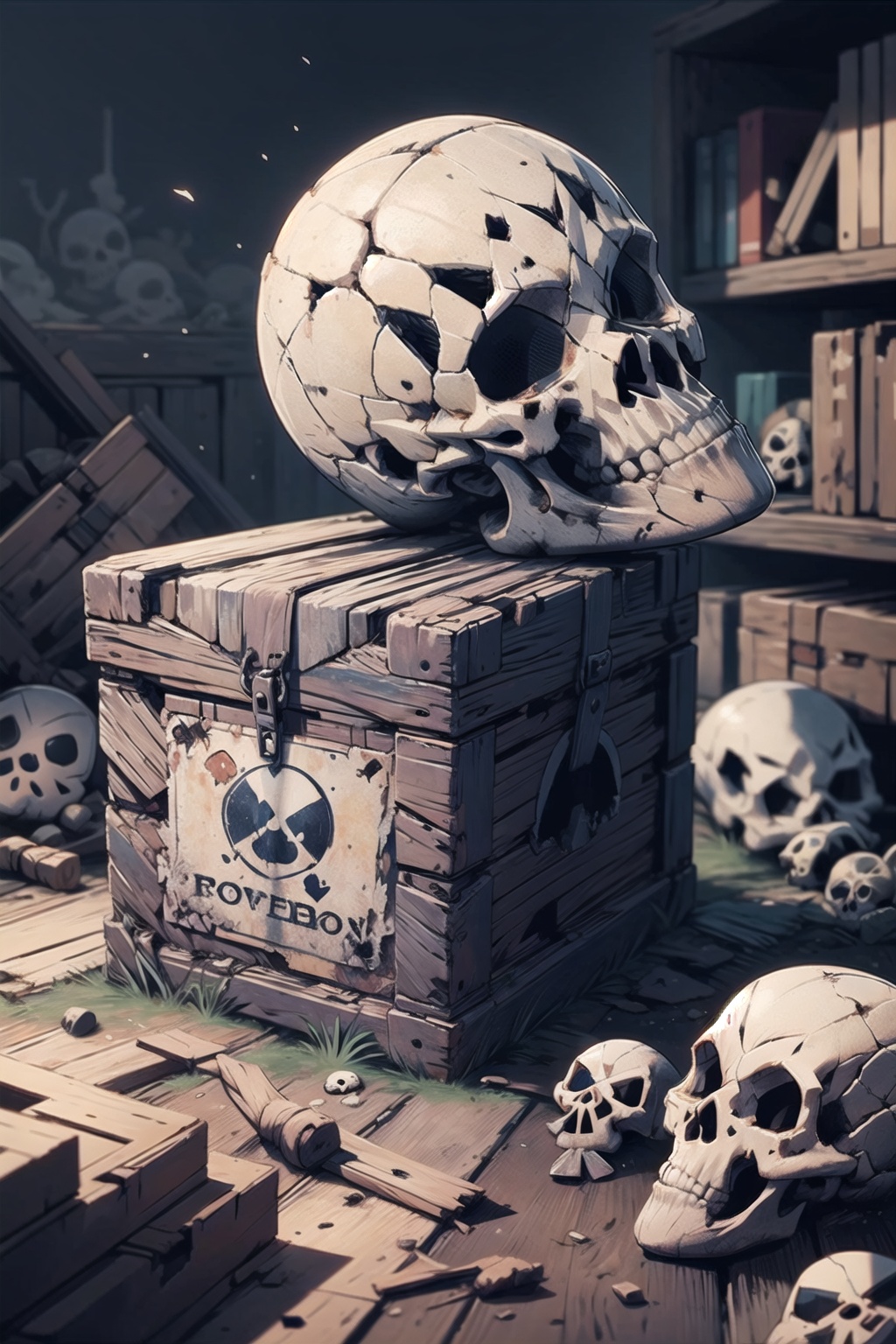 skull,  DtRRd by Oni Toki on Tensor.Art