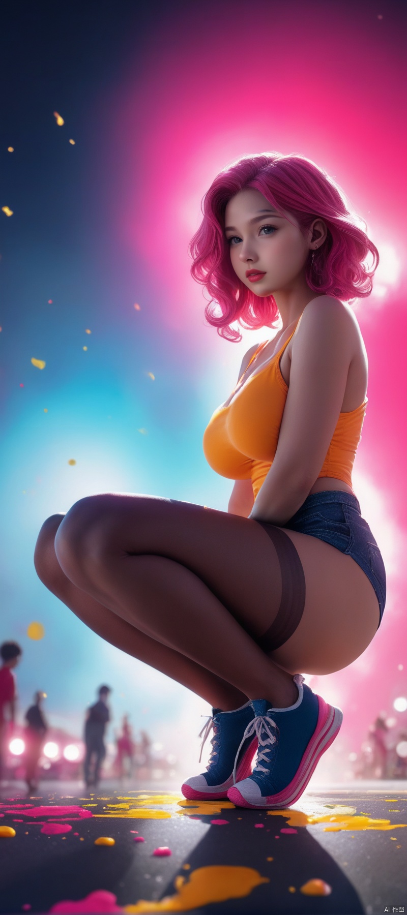 1 girl,  flame body,  masterpiece on Tensor.Art