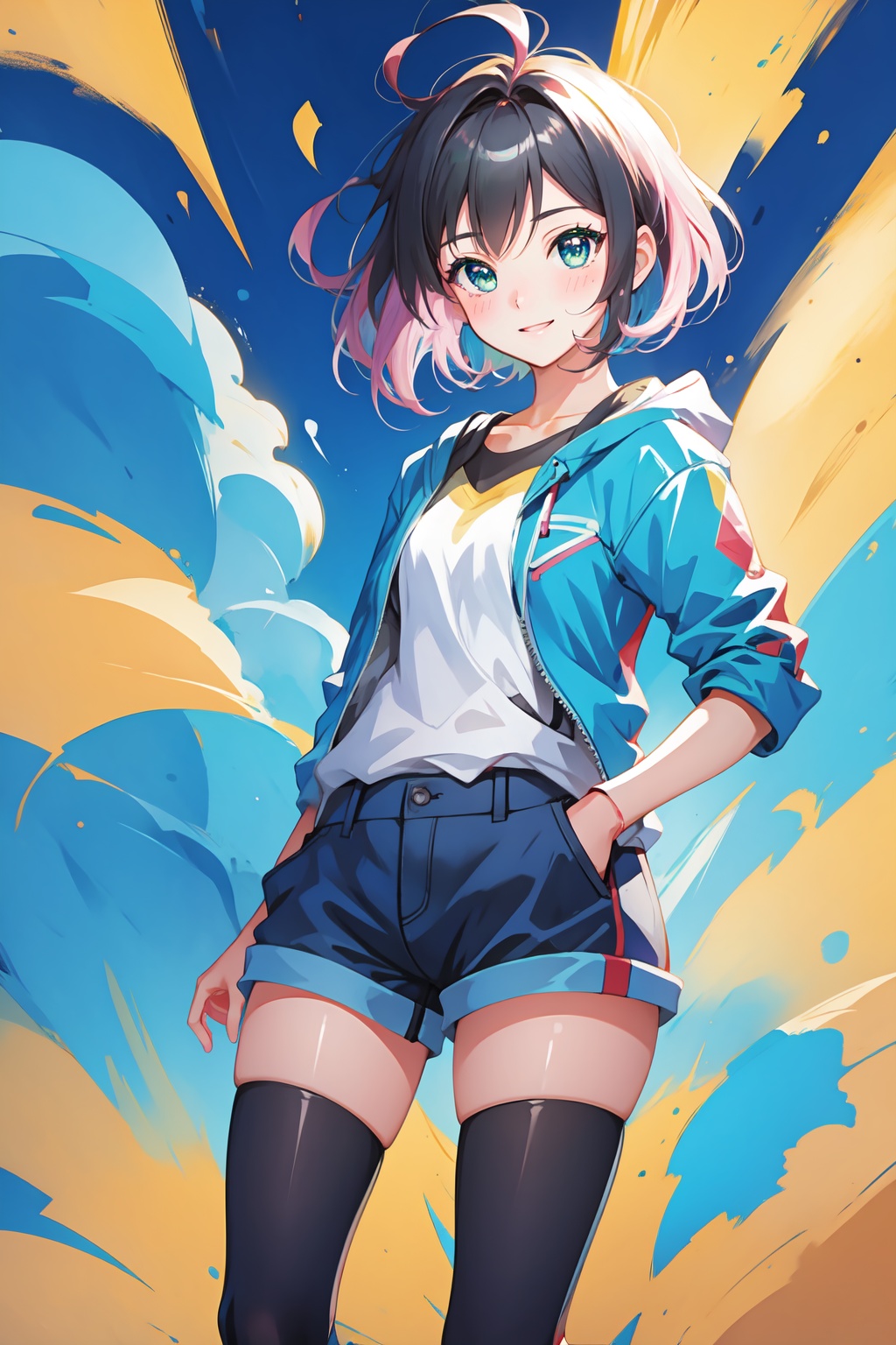Cute girl,  short hair,  masterpiece on Tensor.Art