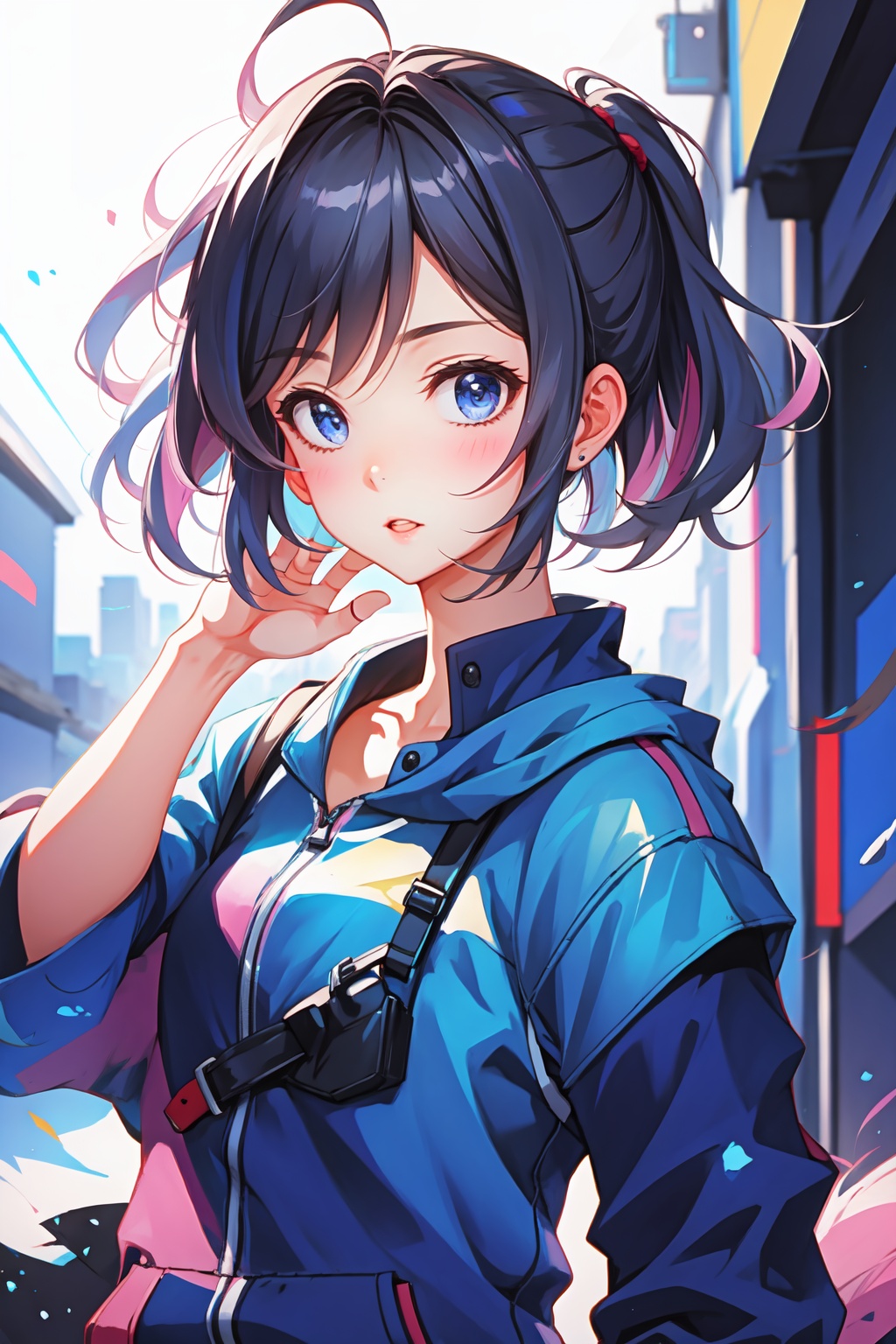 Cute girl,  short hair,  masterpiece on Tensor.Art