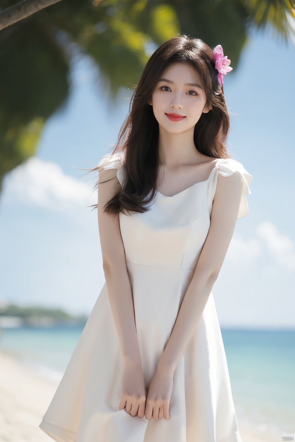 1girl,  solo,  dress on Tensor.Art