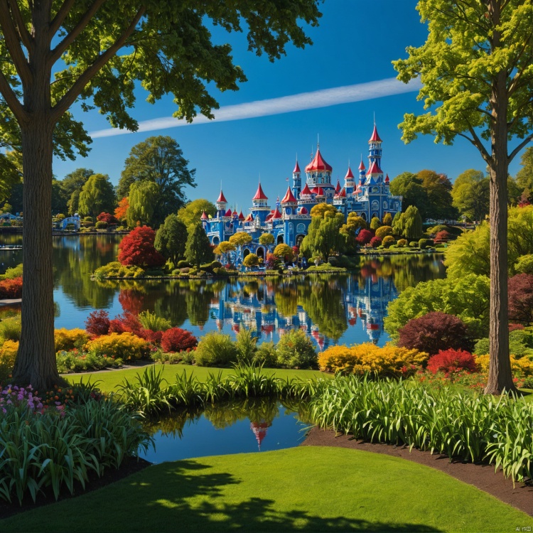 (wonderland:1),
(     Lakeside Park




:1),
﻿
﻿
Blue sky,
No clouds,
,
best quality, masterpiece, high res, absurd res,
perfect lighting, intricate details,