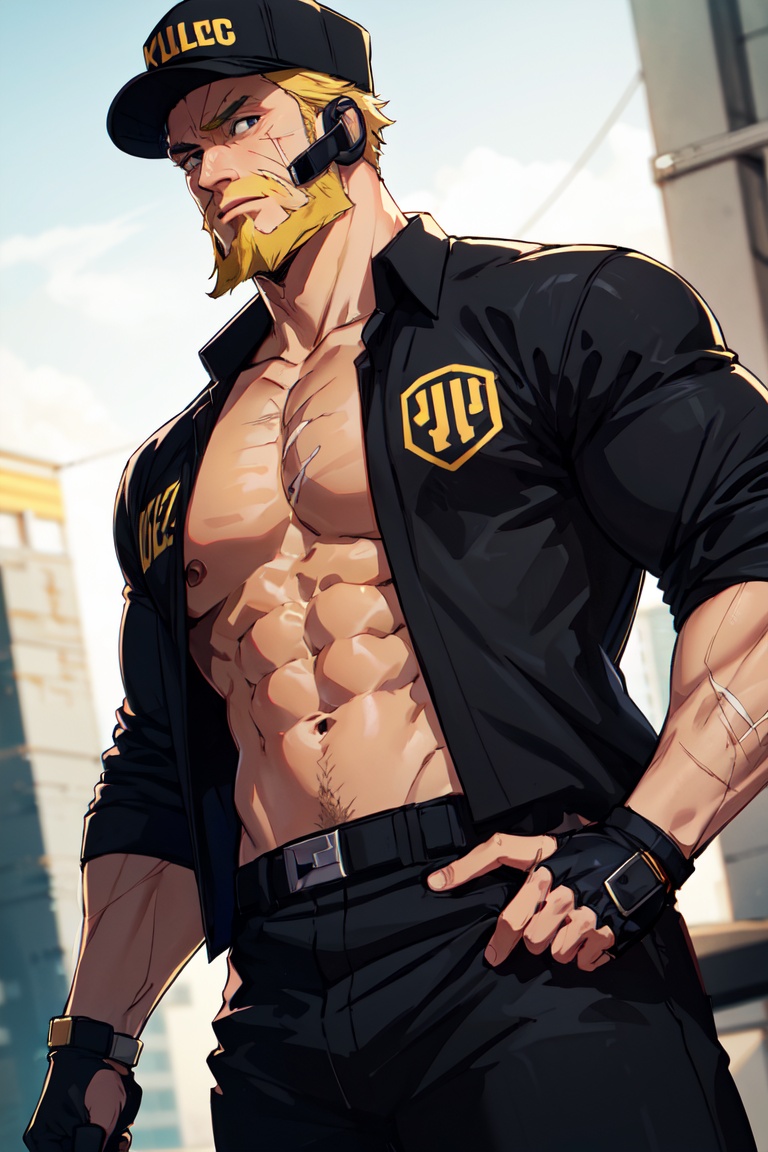 solo male,  Killer T Cell \(Cells at Work\),  tan skin on Tensor.Art