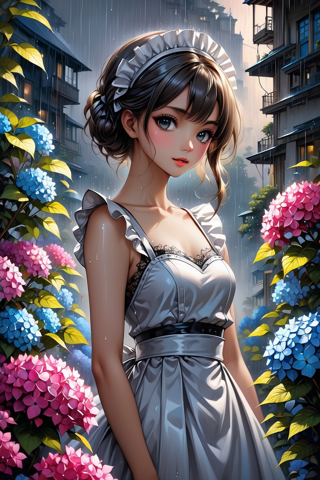 A stunning young woman dressed in modern-style attire,  modernism,  2D on Tensor.Art