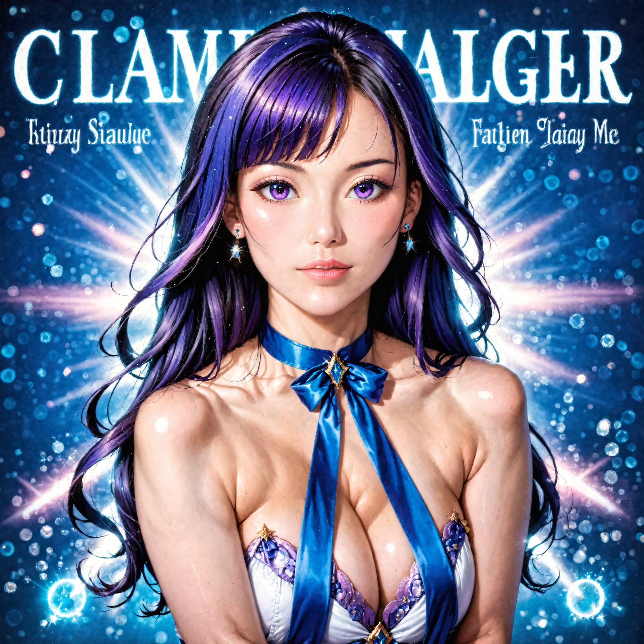 1girl,  a Japanese witch girl,  cyan fire hair on Tensor.Art