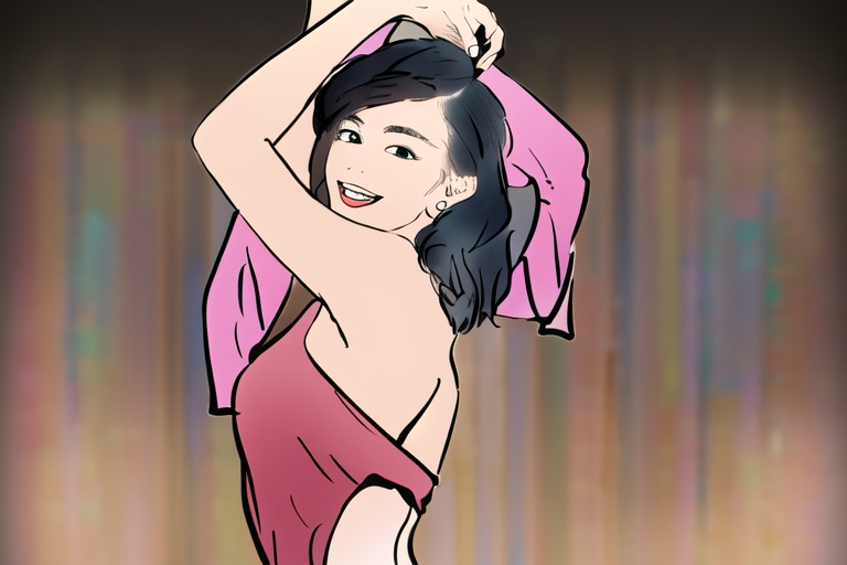 1girl,  smile,  dance on Tensor.Art