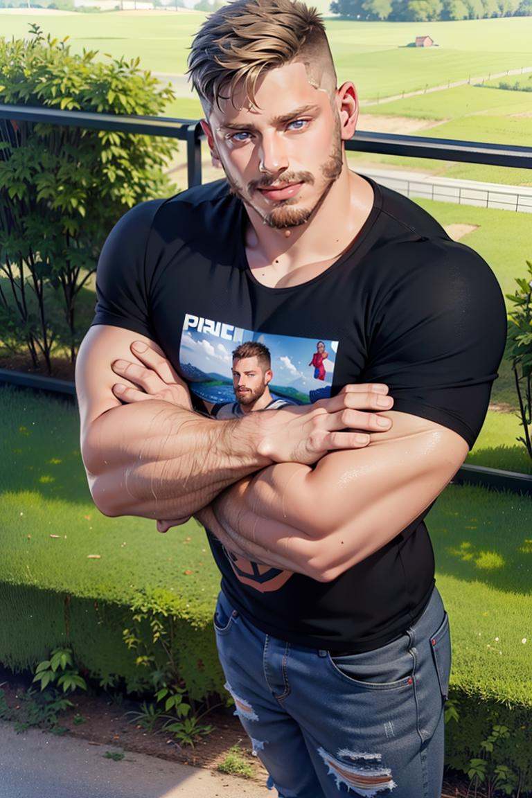 man,  smirk,  crossed arms on Tensor.Art