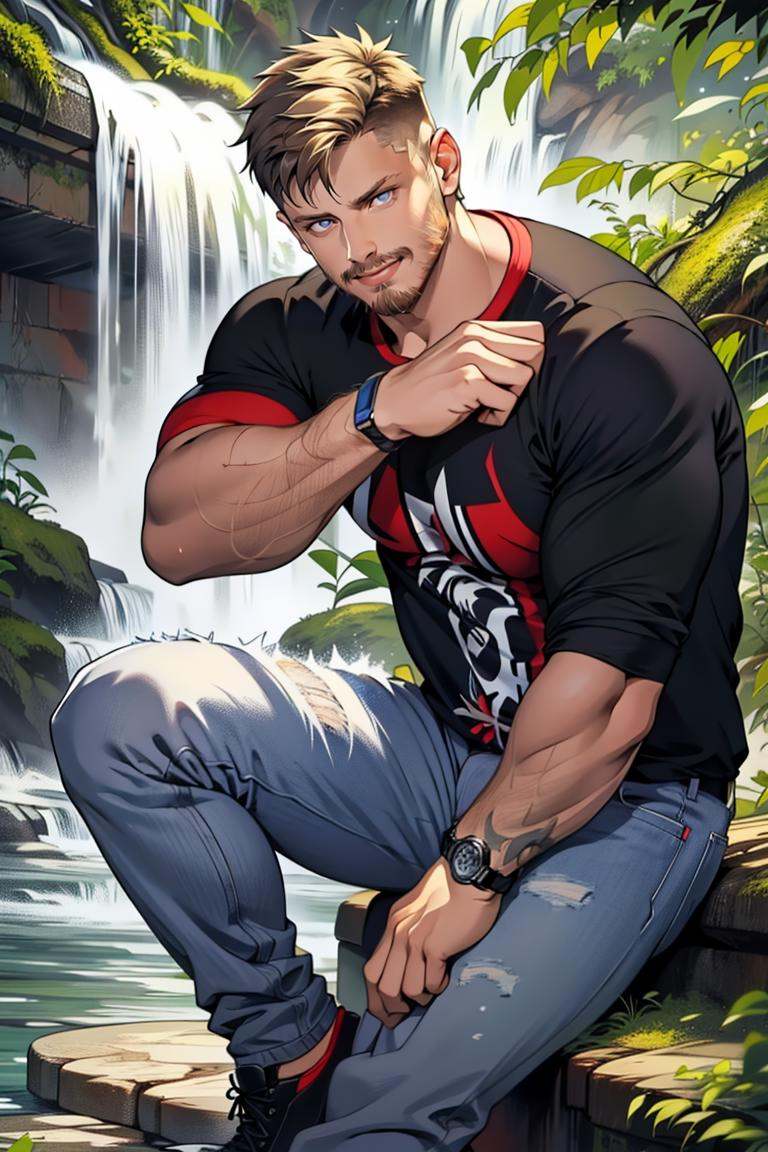 man,  smirk, on Tensor.Art