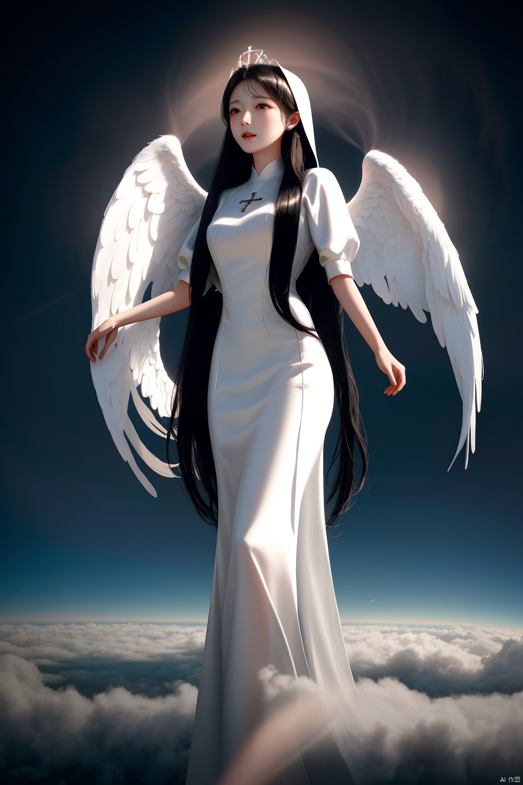 

The angel queen sister led the angel sisters to suddenly descend to the earth, announced the sins of male humans, and began to ******** all male humans.Angel sister wants to take me away from the earth, so happy, so Beautiful, so touched,Sister Angel will take my hand and fly away with Sister Angel



(Long, black, graceful hair, white, silky skin.White and graceful angel wings)

(Sister Angel was surrounded by 32 girls, watching Sister Angel.)
(Zoom out, Observed from a distance)

(Atmospheric view, Panorama, volume light, Motion blur, Ray tracing)
, girl,sister