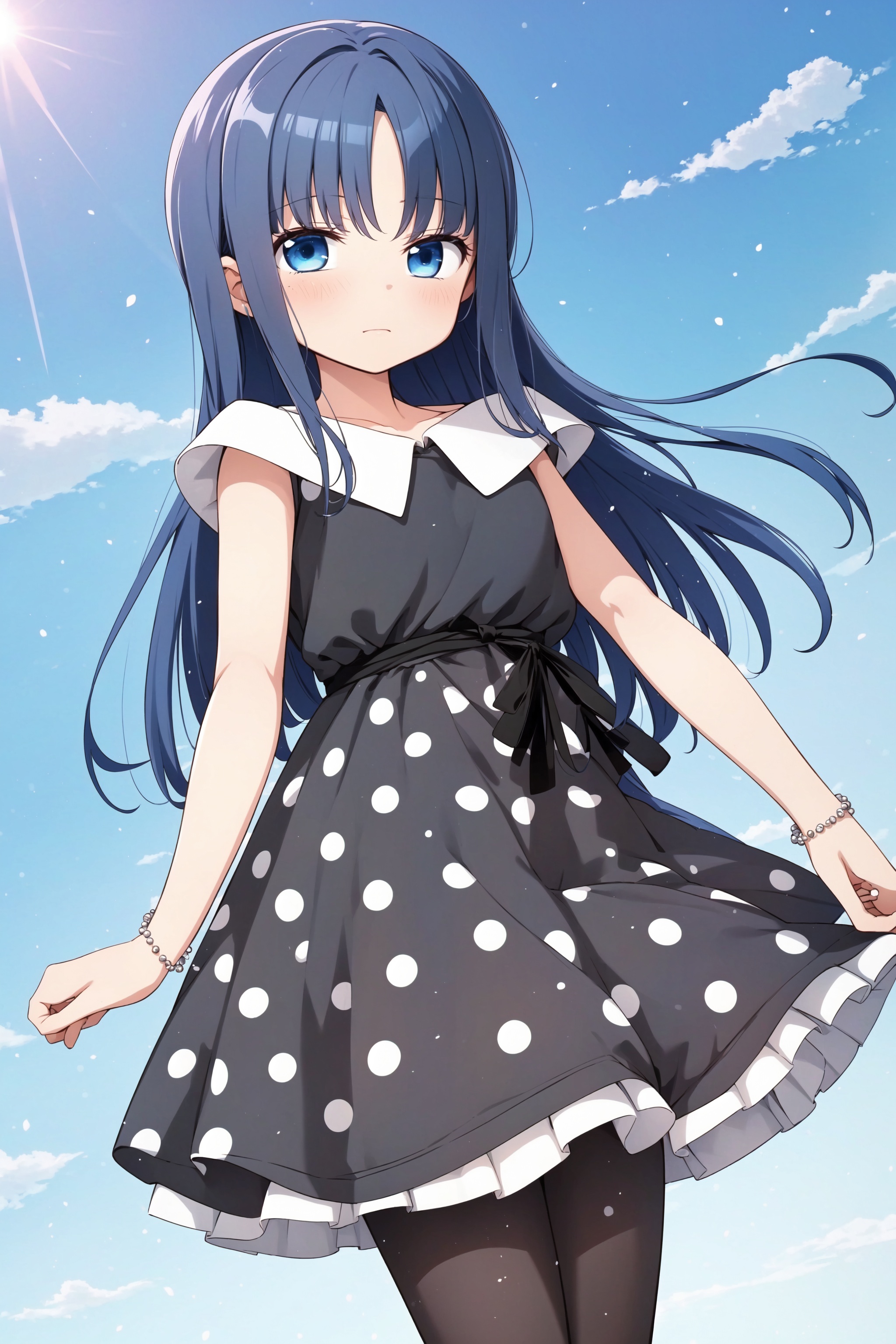 yachiyo nanami,  blue hair,  jewelry on Tensor.Art