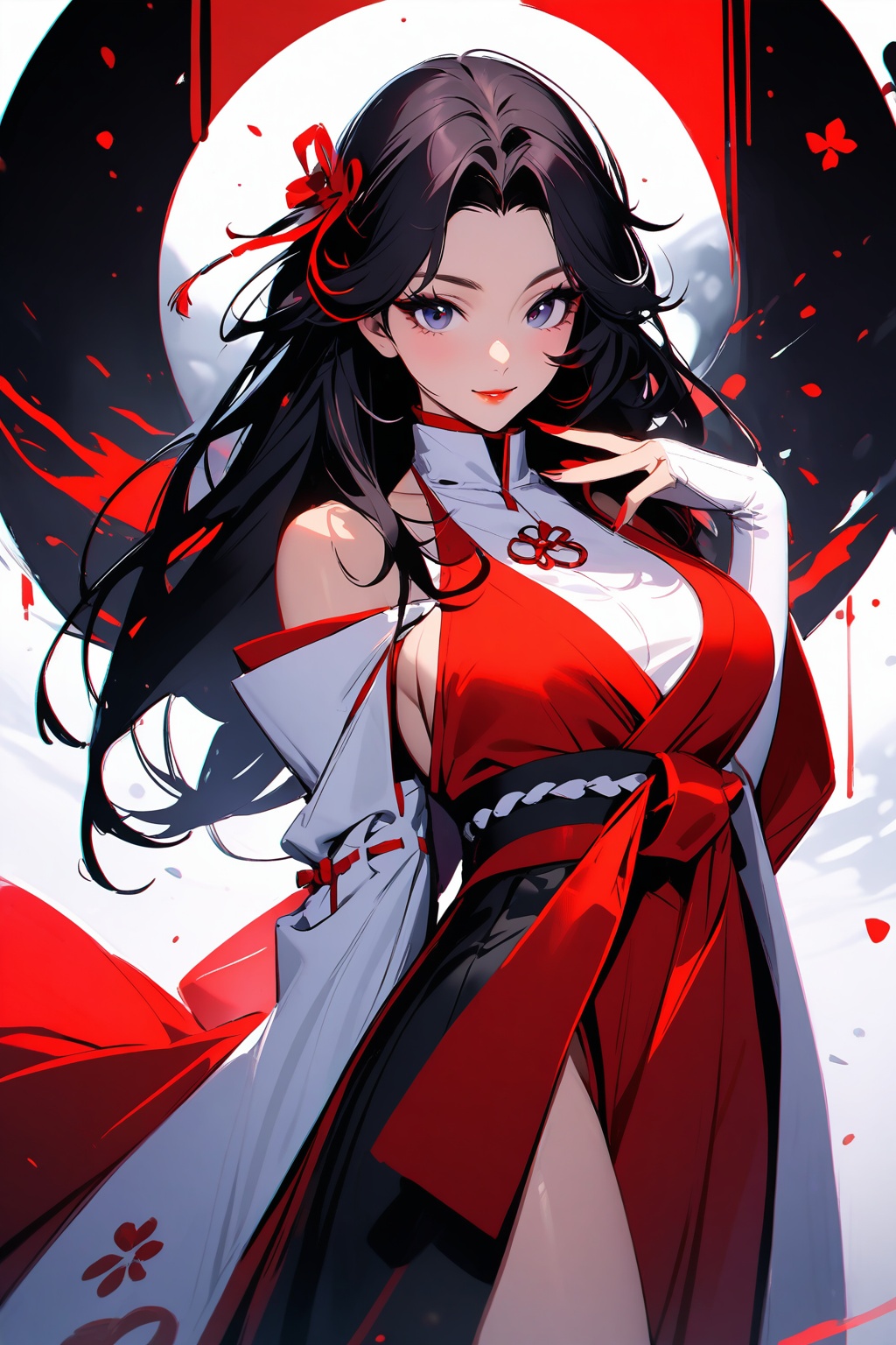 Very beautiful and elegant miko. INK on Tensor.Art