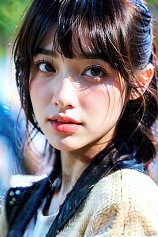 (8k, best quality, masterpiece:1.2), (realistic, photo-realistic:1.37), ultra-detailed, beautiful girl, upper body, face the front, looking at viewer, wearing black,baolan,