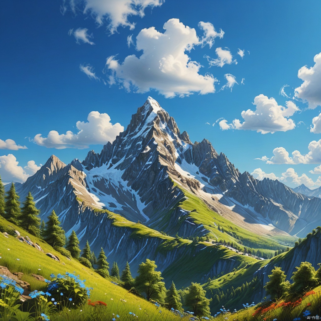 blue sky, 
Mountain,



﻿