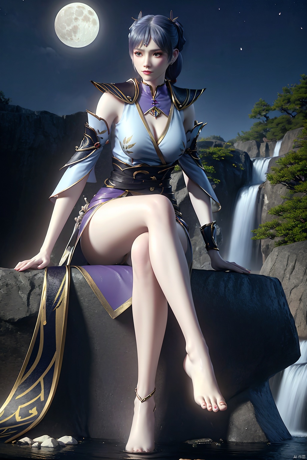 sitting,  (crossed_legs),  dress on Tensor.Art