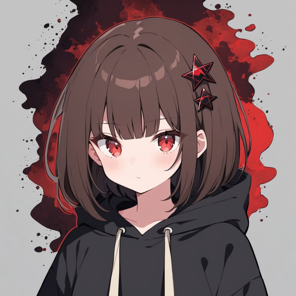 girl,  chara,  red eyes on Tensor.Art