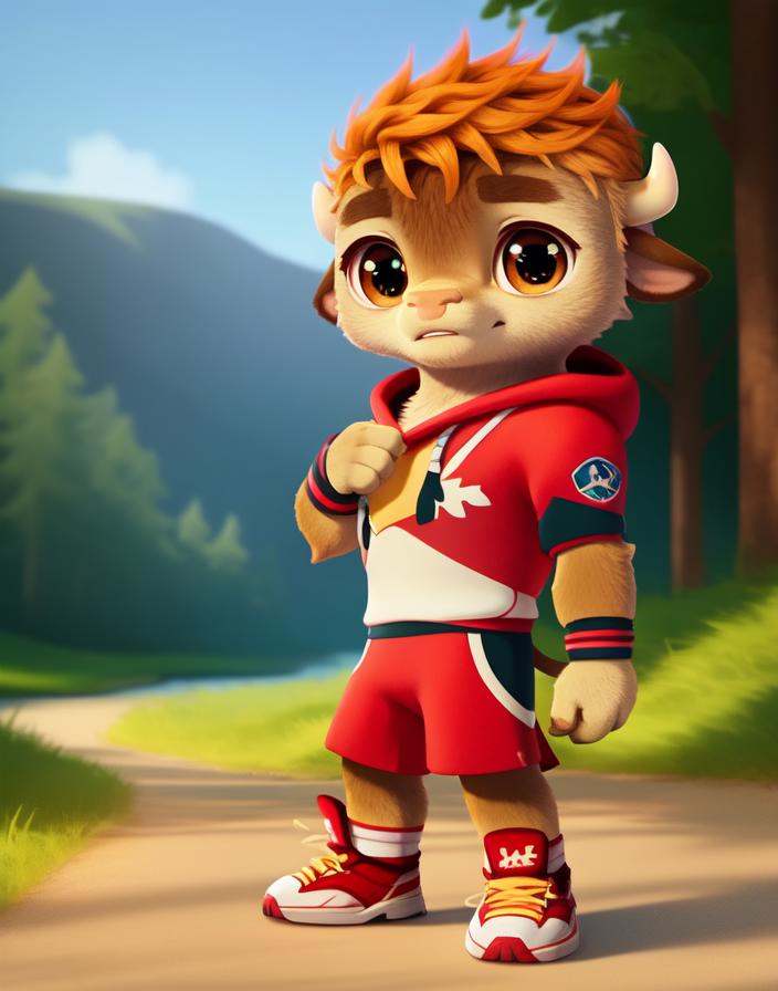 RonBisonCartoon,  red hair,  brown eyes on Tensor.Art
