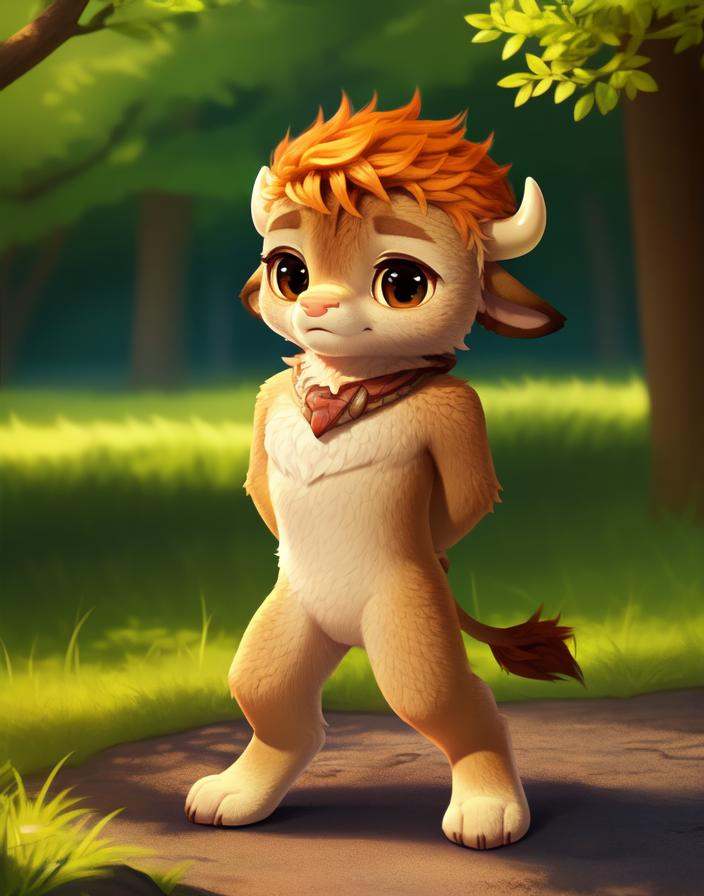 RonBisonCartoon,  red hair,  brown eyes on Tensor.Art