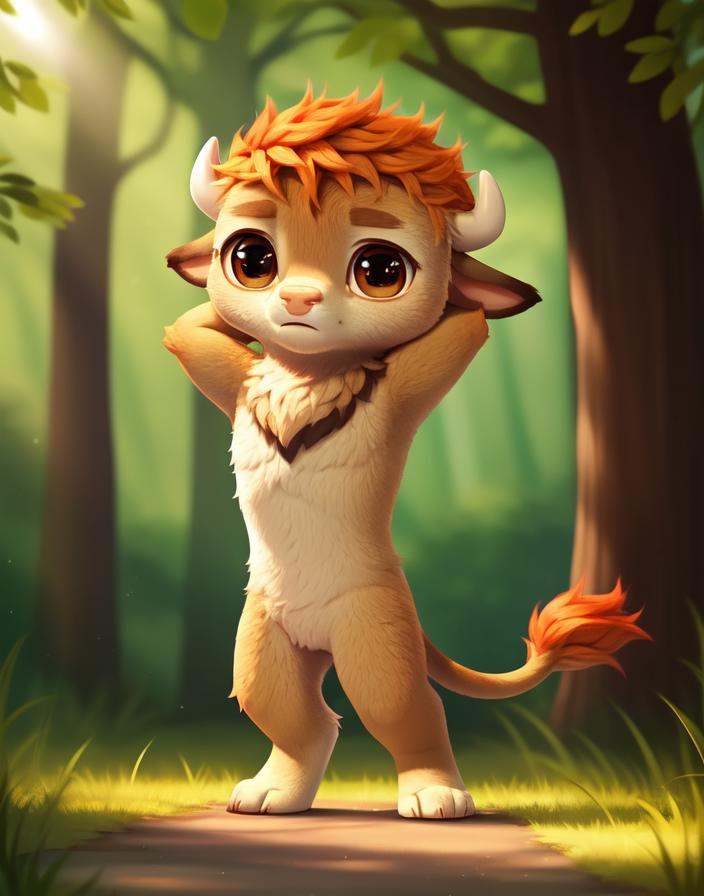 RonBisonCartoon,  red hair,  brown eyes on Tensor.Art
