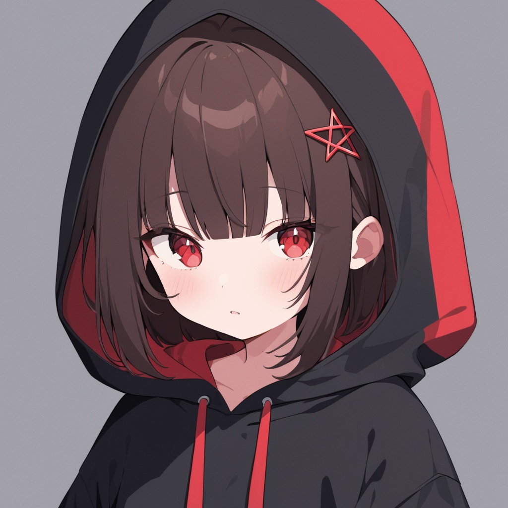 girl,  chara,  red eyes on Tensor.Art