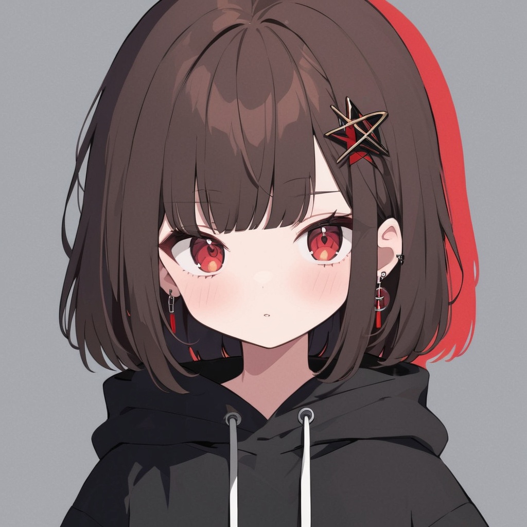 girl,  chara,  red eyes on Tensor.Art
