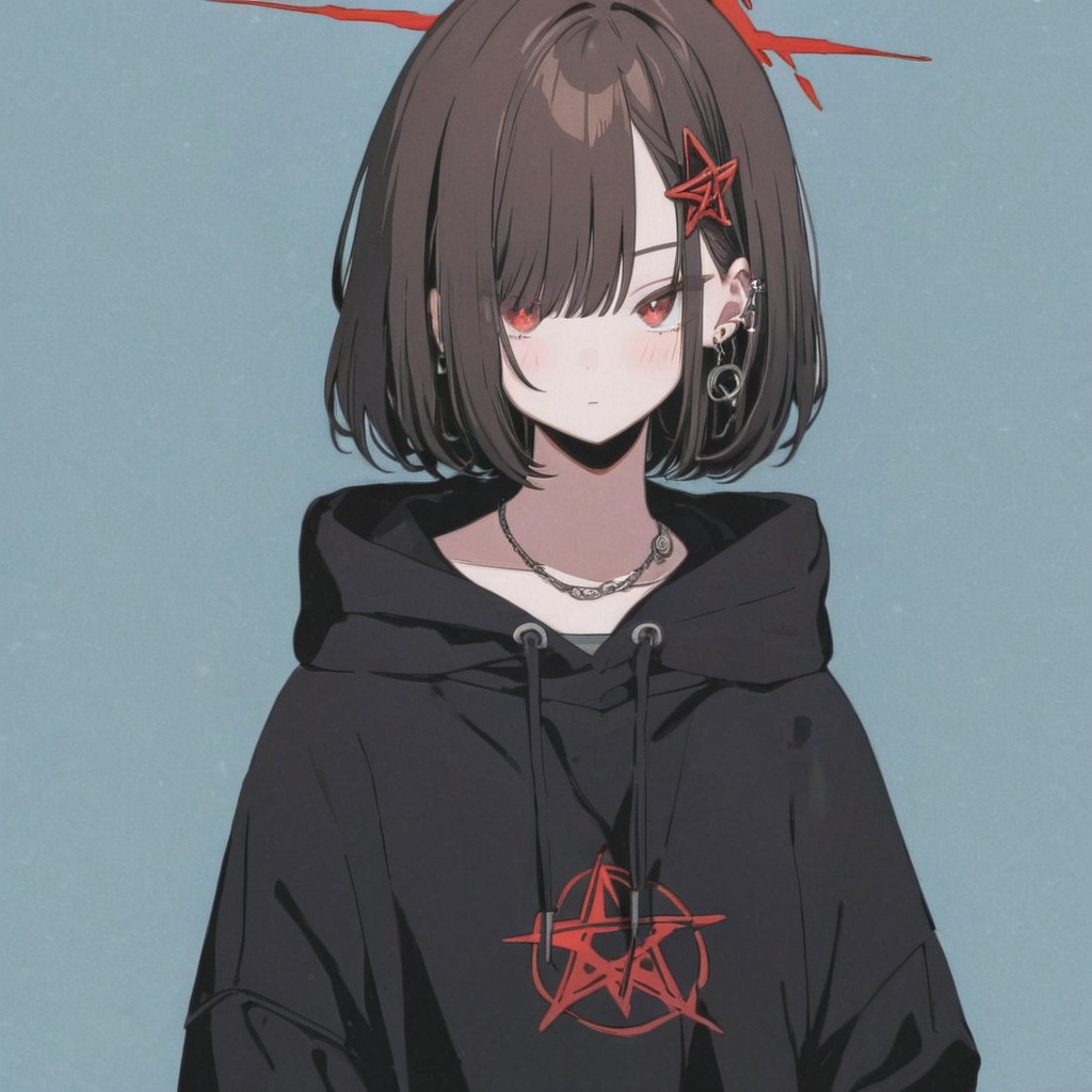 girl,  chara,  red eyes on Tensor.Art