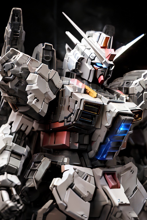 gundam mobile suit,  big cannon,  dark galaxy with earth in the background on Tensor.Art