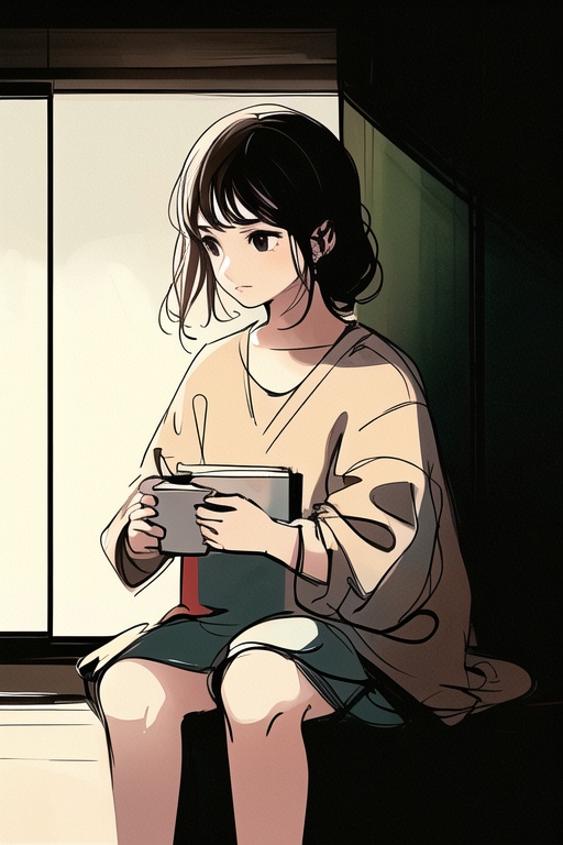 1girl,  YunQiuLineArt01 on Tensor.Art
