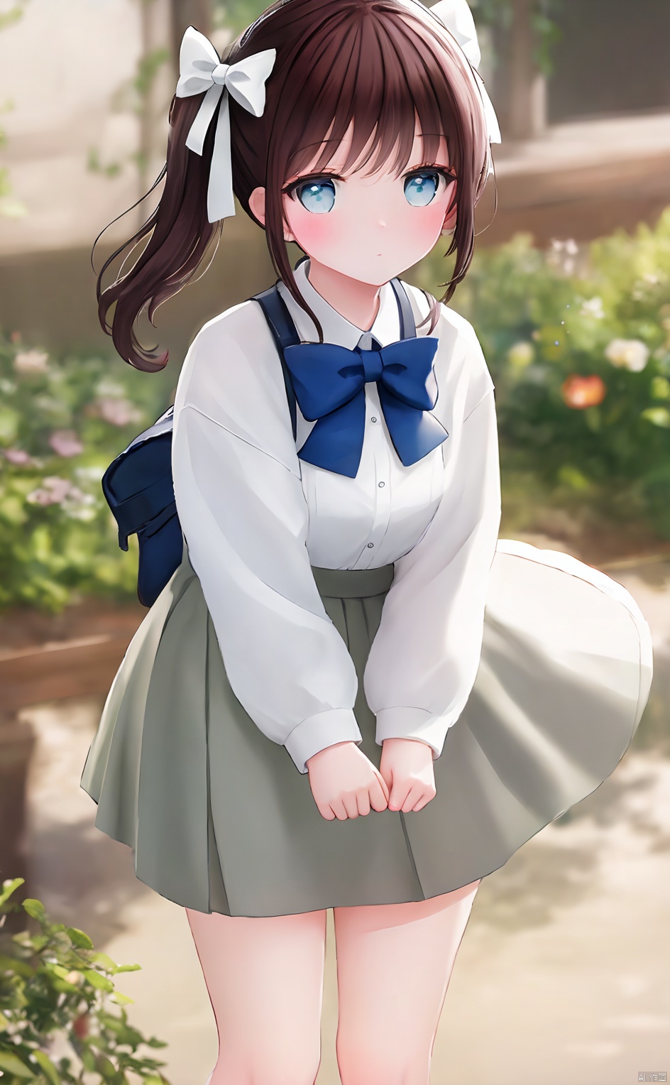 masterpiece,8k,best quality,1girl,solo,((depth of field)),bowknot,light,white socks,