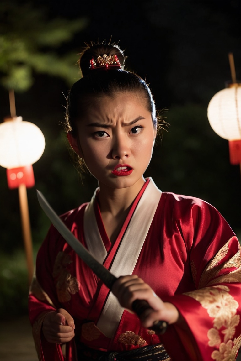 cinematic stillm outdoors,  nighttime,  lanterns on Tensor.Art