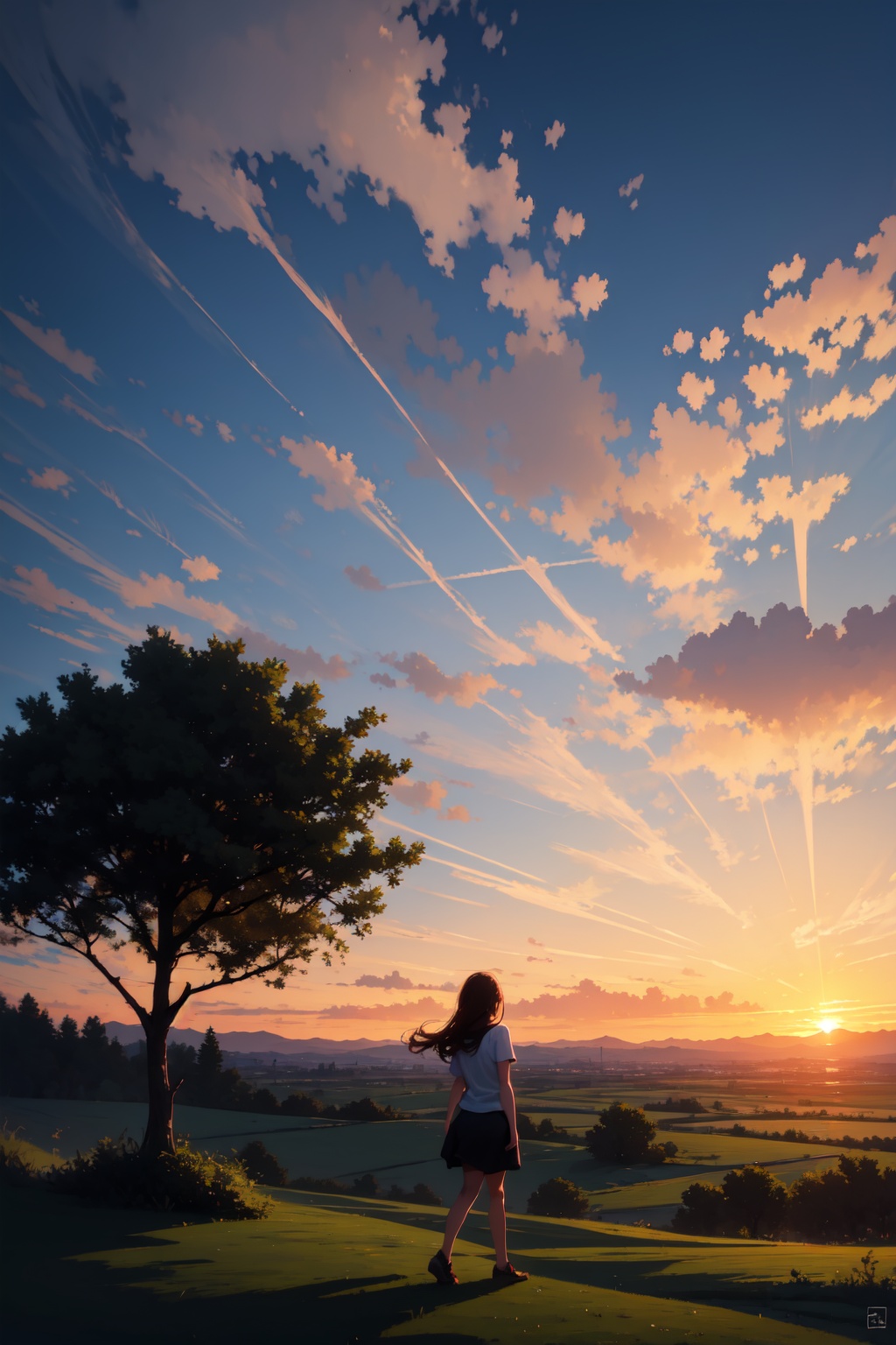 beautiful landscape,  sunset,  plain on Tensor.Art