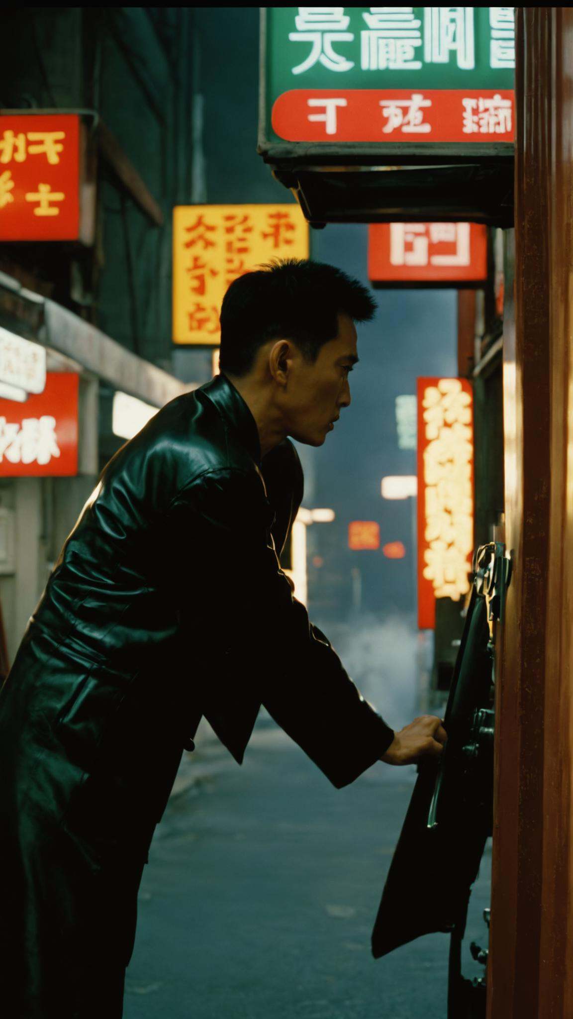 movie screen cap ,  cinematic movie by Wong Kar-wai ,  Haskell Wexler on Tensor.Art