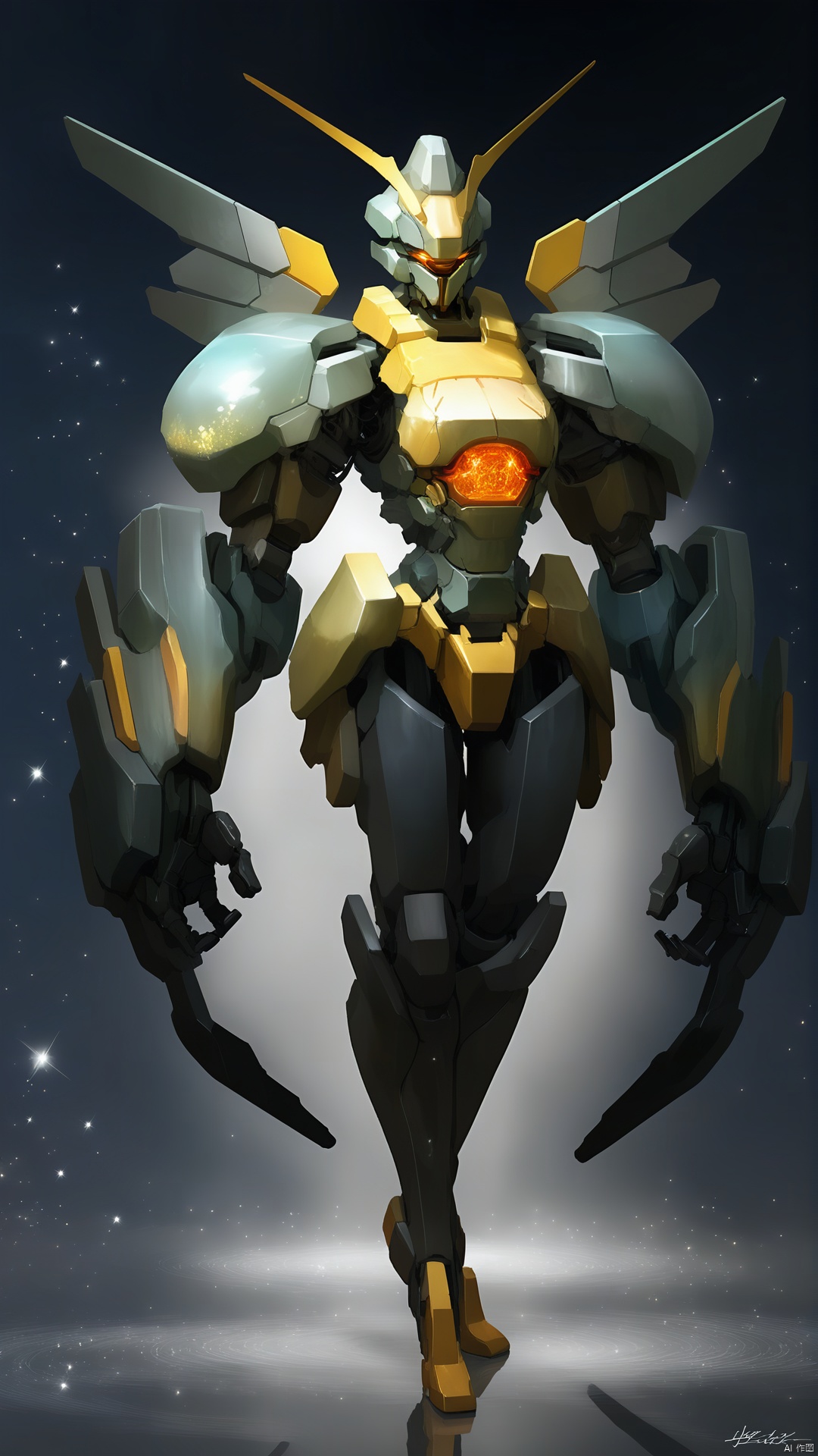 The mecha girl is dressed in a sultry magical dress and dances amidst the radiant magical light. Her armor exudes magical sparks, as if she were a fairy surrounded by a magical atmosphere. Ultra-realistic brushstrokes meticulously depict her dance in the magical light and shadow, and the simple but gorgeous structure highlights the sultriness and voluptuousness of the mecha and the magical fairyland
