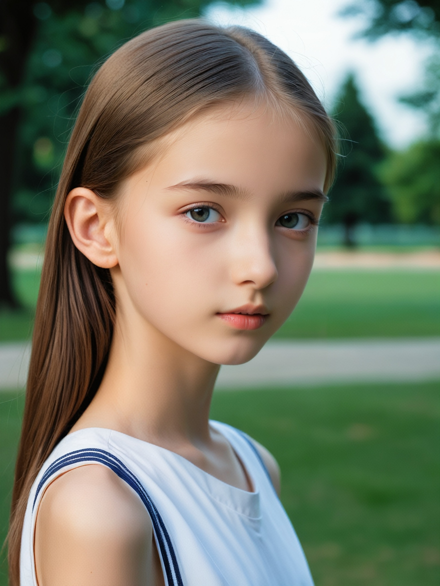 a half-body portrait photo of a Russian fashion model,  , on Tensor.Art
