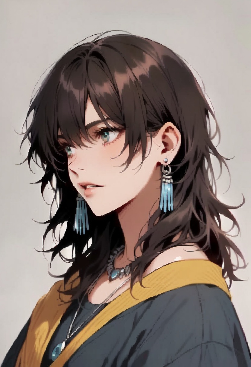 mullet hair,  shullet,  medium hair on Tensor.Art