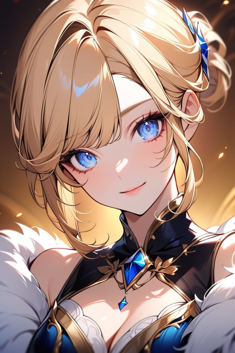 Beautiful girl. She is very badass,  she wears a fancy princess dres. The background of the picture is a luxurious palace,...