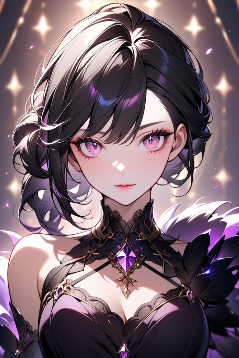 Beautiful girl. She is very badass,  she wears a fancy princess dres. The background of the picture is a luxurious palace,...